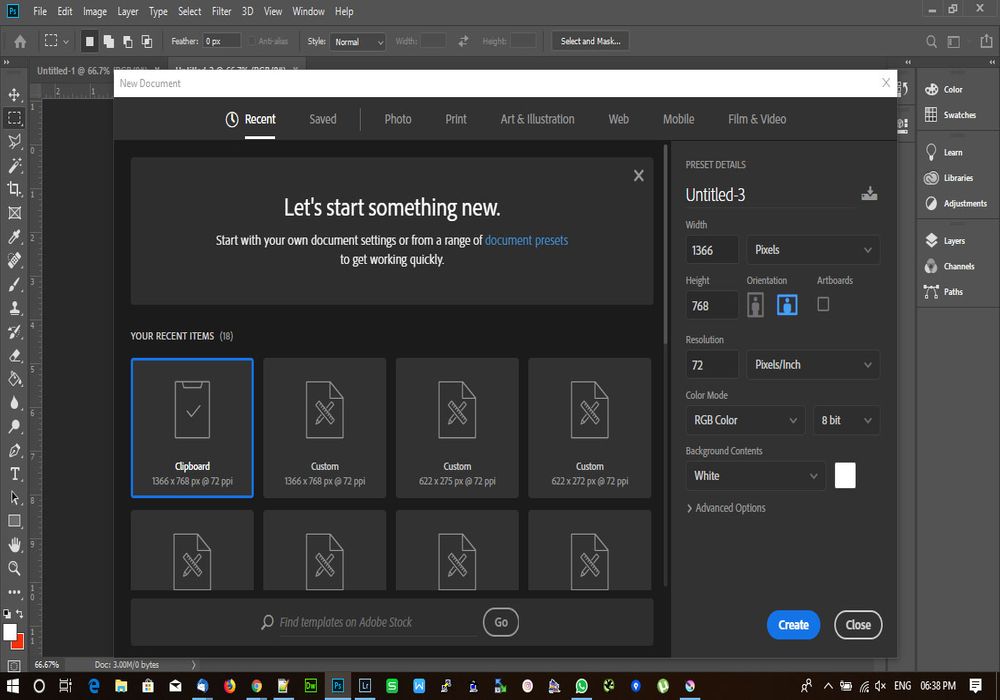 Photoshop UI