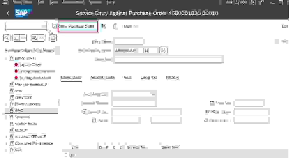 External Service Management in SAP MM