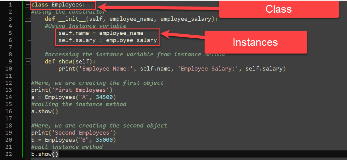 Class Instance In Python With Example