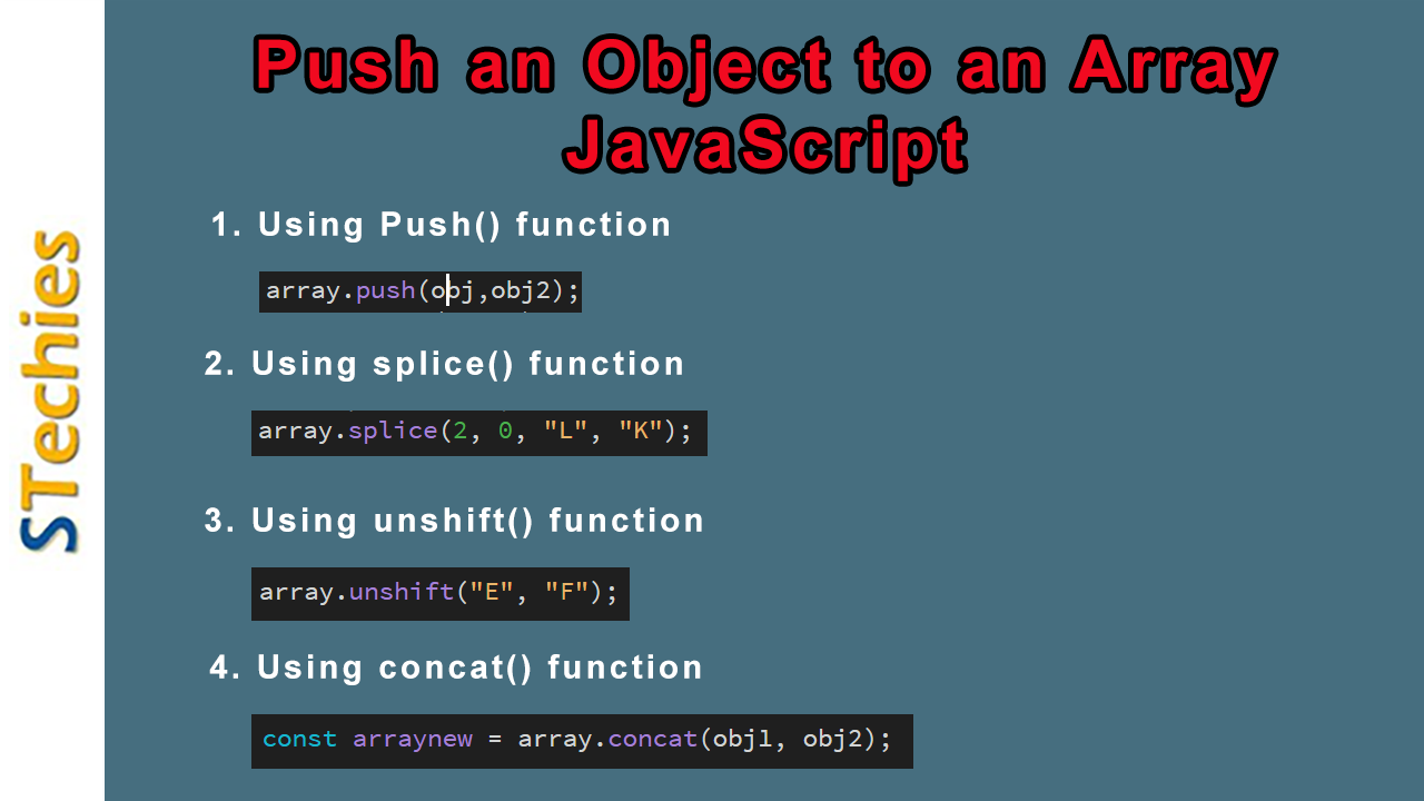 add object to array javascript at index