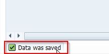 Data was saved