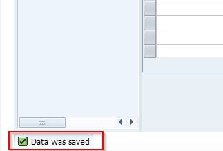 Data was saved