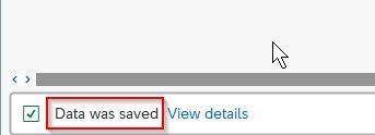 Data was saved
