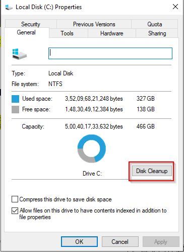 Delete Backup Files in Windows 10