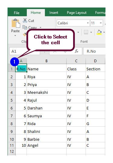 Select a Range of Cells by Clicking and Dragging