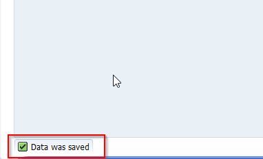 Data was saved