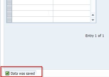 Data was saved