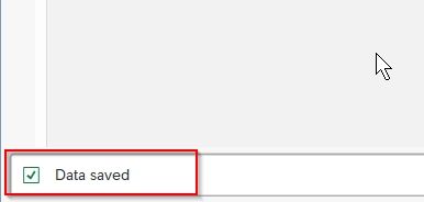 Data saved