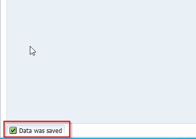 Data was saved