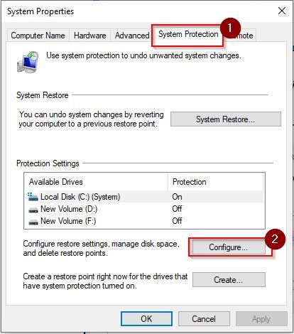 Delete Backup Files in Windows 10