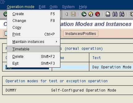 Setting up Operations Modes