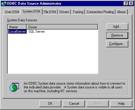 How to Define a Data Source Name (DSN) for SQL Server