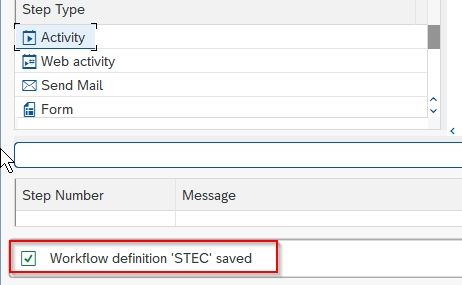 Workflow Definition STEC saved