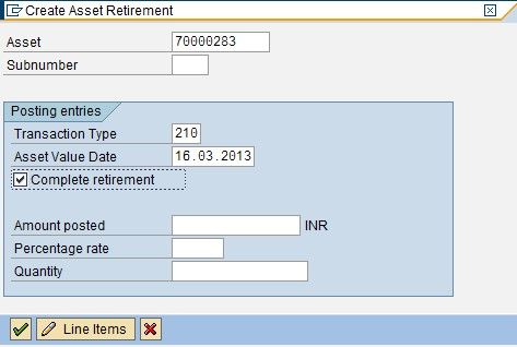 create asset retirement