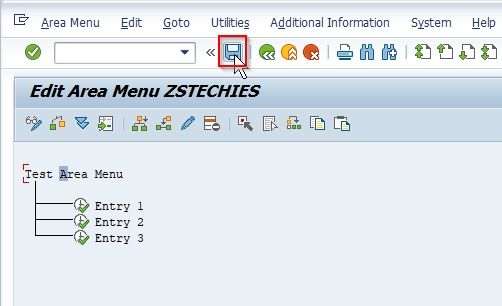 Save area menu