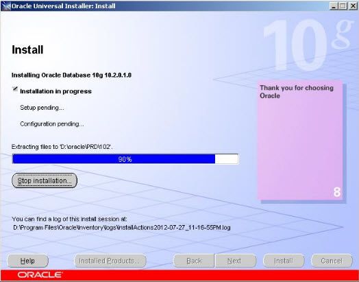 Oracle 10.2 Installation on Windows Server