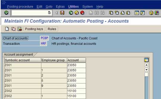 Maintain FI Configuration: Automatic Posting