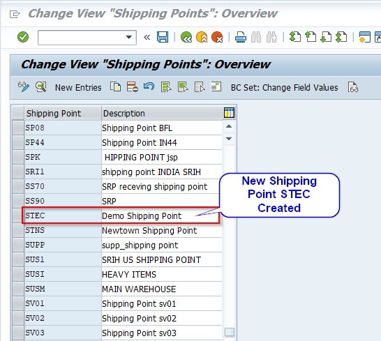 factory calendar assignment to shipping point in sap