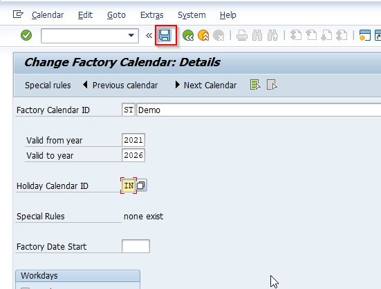 How To Create Factory Calendar In SAP 