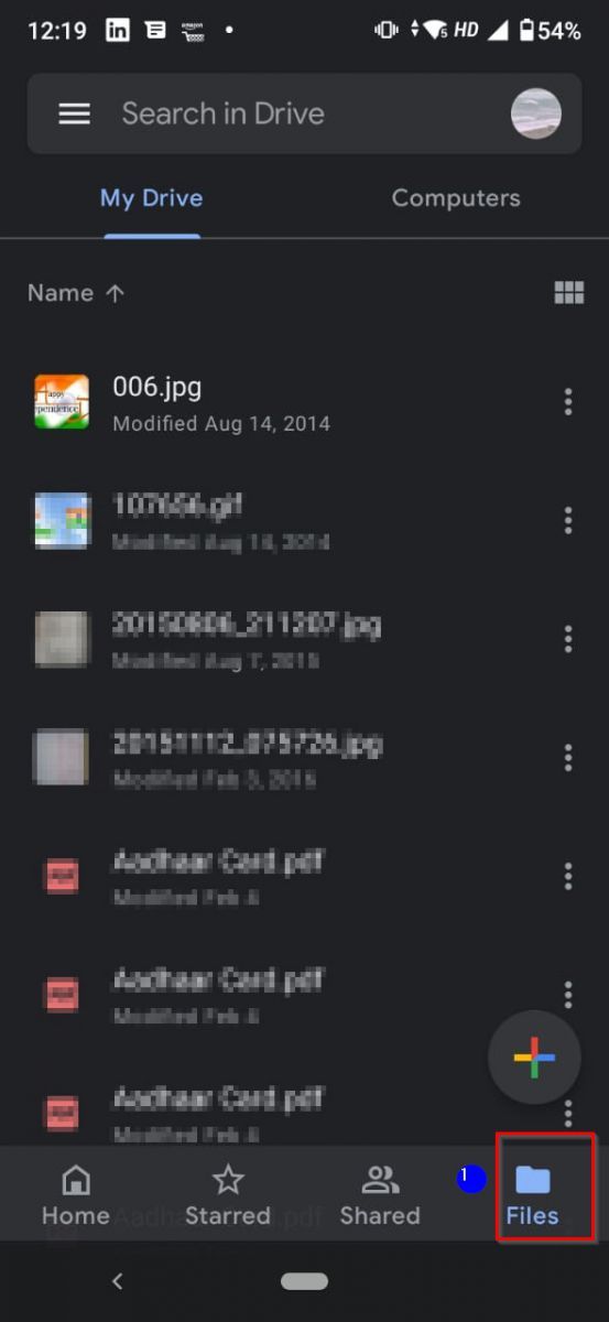 Google Drive Files on Android