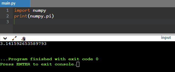 How to use pi in Python