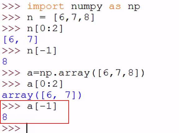 NumPy Indexing and Slicing Array