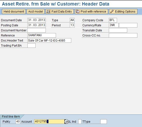 Please find given below the screenshots of data entered in F-92