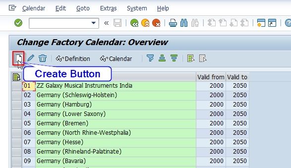 How To Create Factory Calendar In SAP 