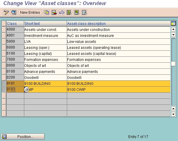 Define Asset Classes
