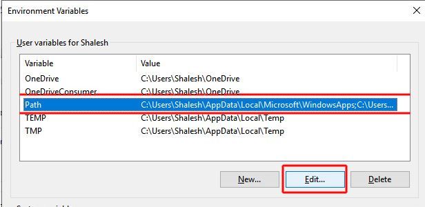 Python is not recognized as an internal or external command