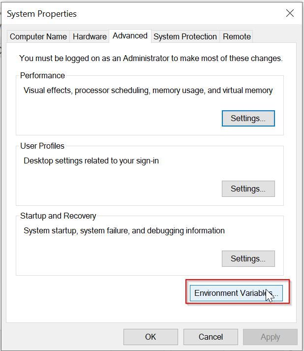 Set JAVA_HOME variable in Windows