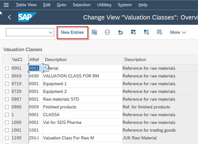 Valuation Class and How to Link it with GL Account