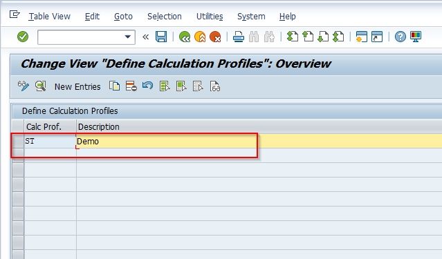 Define Calculation Profiles