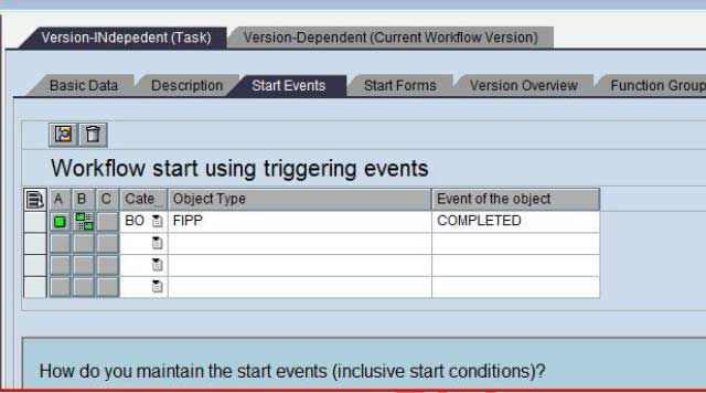 Workflow Start Using Triggering Events