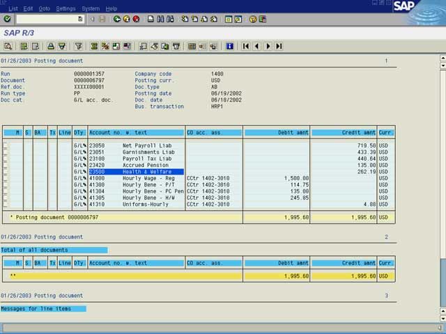 Posting to Accounting SAP R3