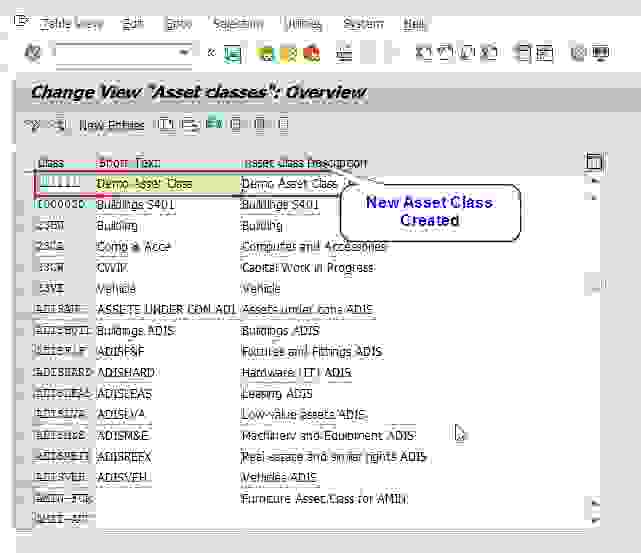 How to Create Asset Classes in SAP