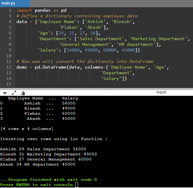 Different Methods To Iterate Over Rows In A Pandas DataFrame?