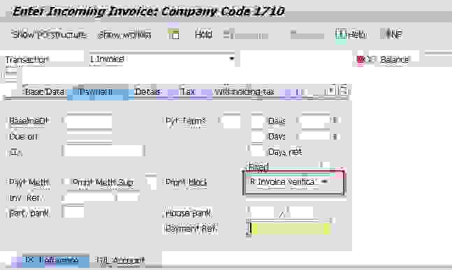 SAP Invoice Verification