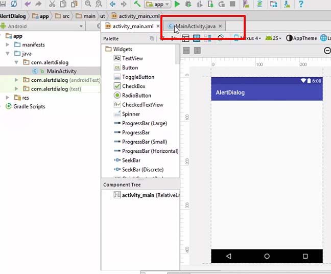 android studio java finish method