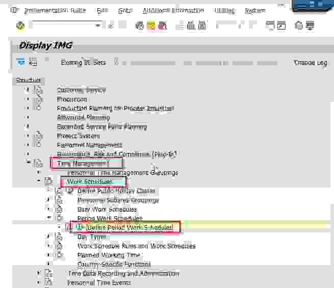 Define Period Work Schedules in SAP HR
