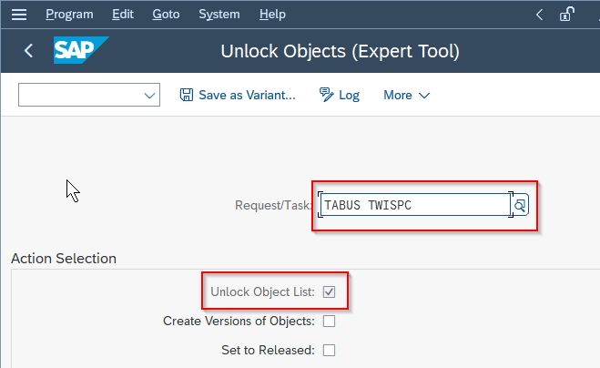 Unlock Object List