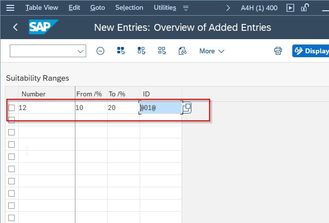 Suitability Ranges