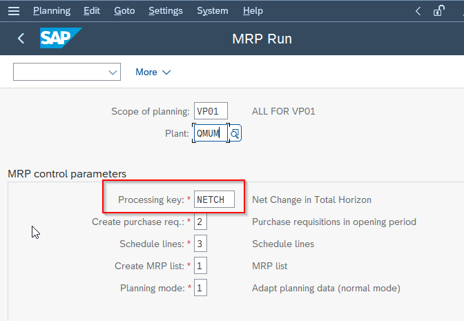 Procssing key