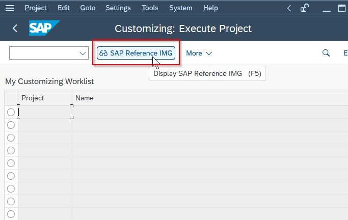 SAP Reference IMG