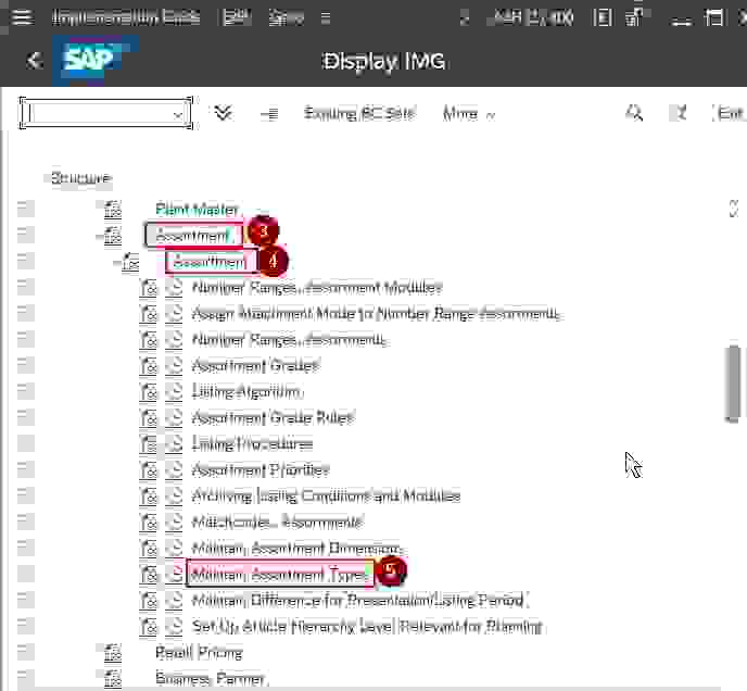 How to Maintain Assortment Type in SAP?