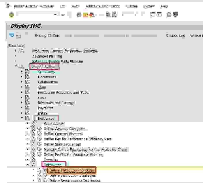 Define Distribution Function in SAP