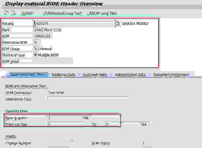 How to Create, Display &Change BoM in SAP SD
