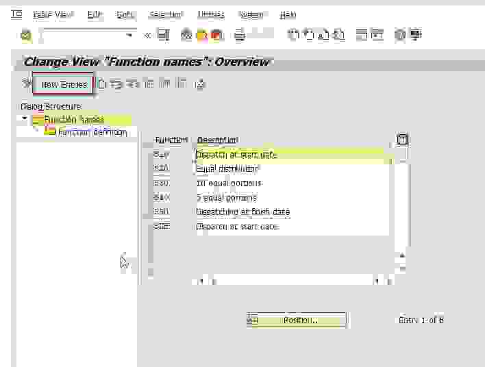 Define Distribution Function in SAP