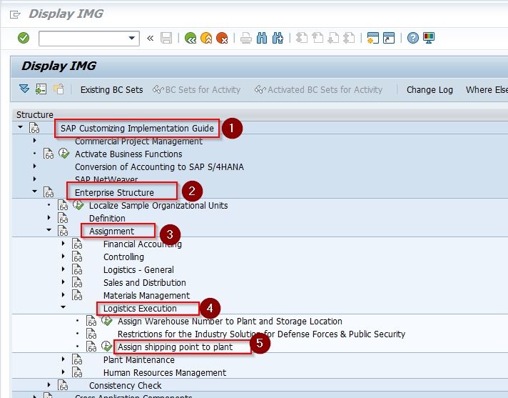 factory calendar assignment to shipping point in sap