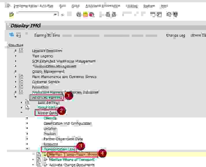 Define Transportation Mode in SAP